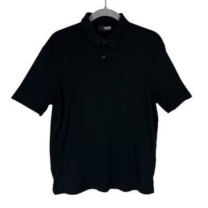 Murano‎ Liquid Luxury Polo Shirt Mens Medium Black Cotton Short Sleeve Collared